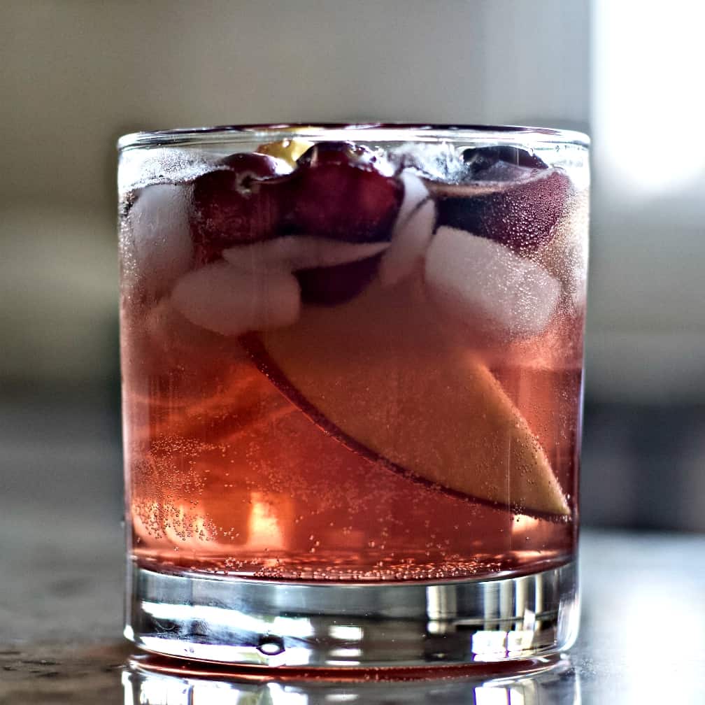 Crown Apple Whiskey with cranberry