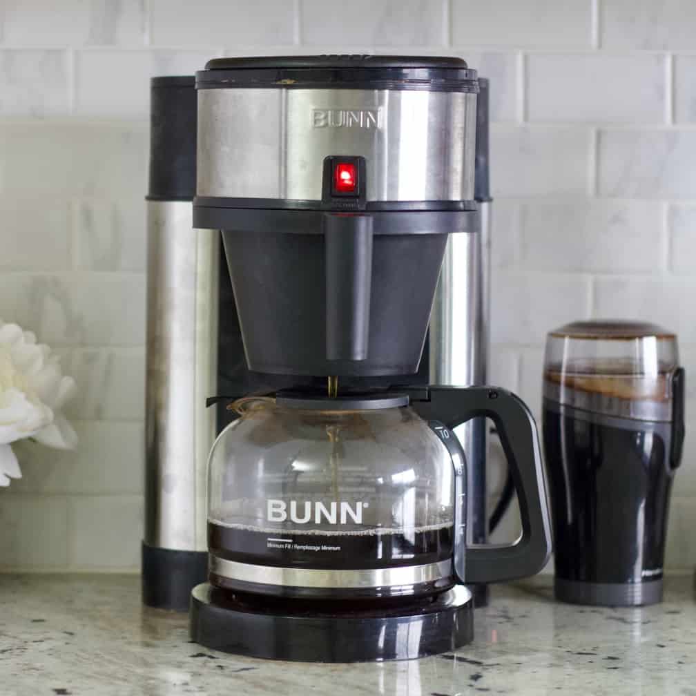 coffee maker brewing fresh coffee 