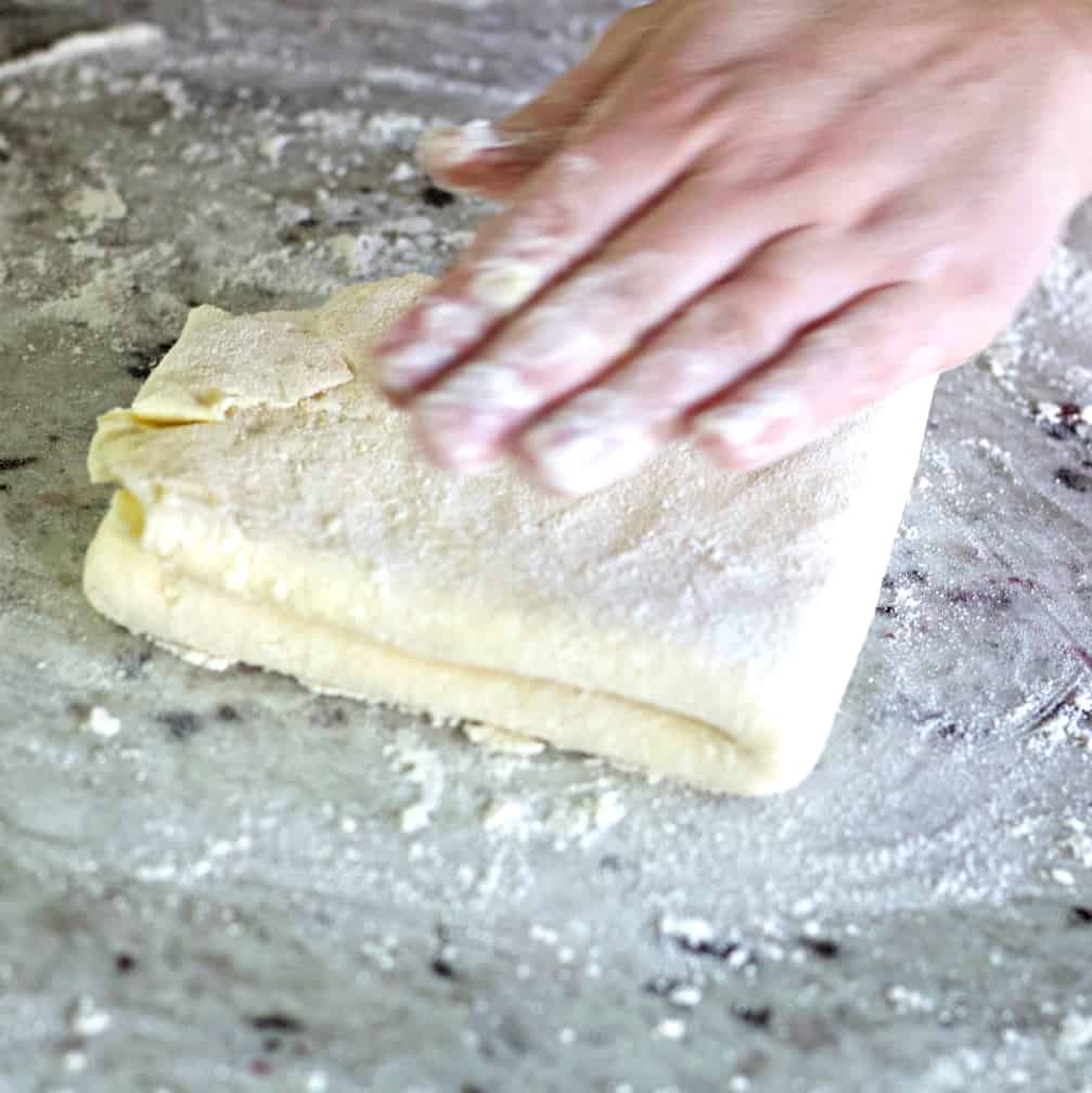 folded puff pastry second fold
