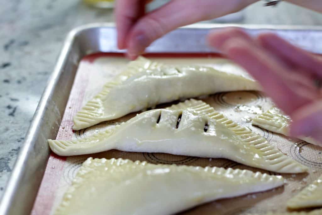 Homemade Apple Turnover Recipe with Puff Pastry 20 sprinkling sugar on turnovers