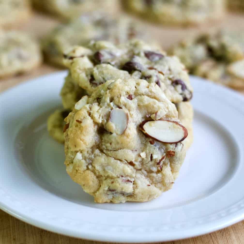 Almond Joy cookies plated