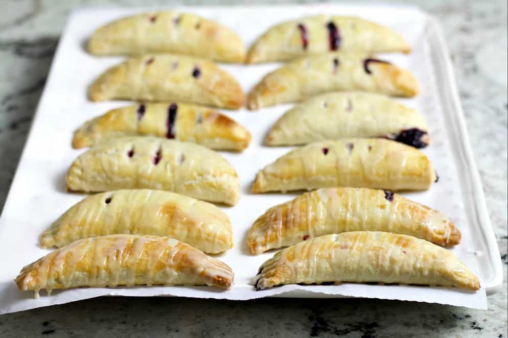 sourdough hand pies with blackberry filling