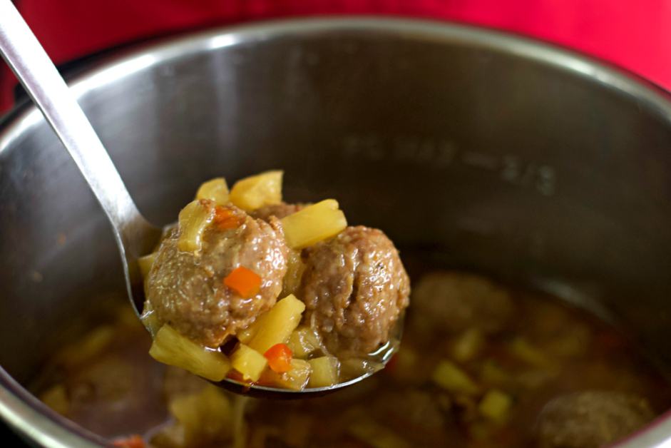 Hawaiian meatballs-instant pot method