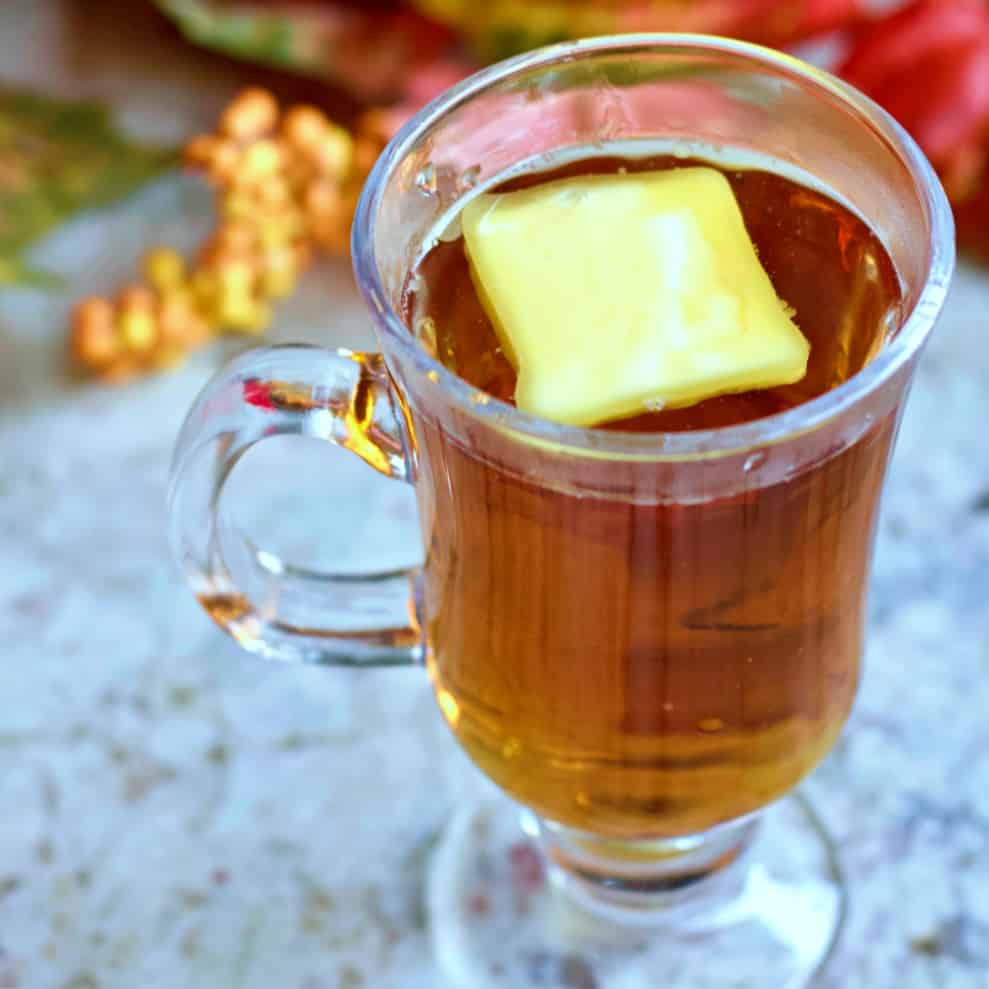butter on a hot buttered rum