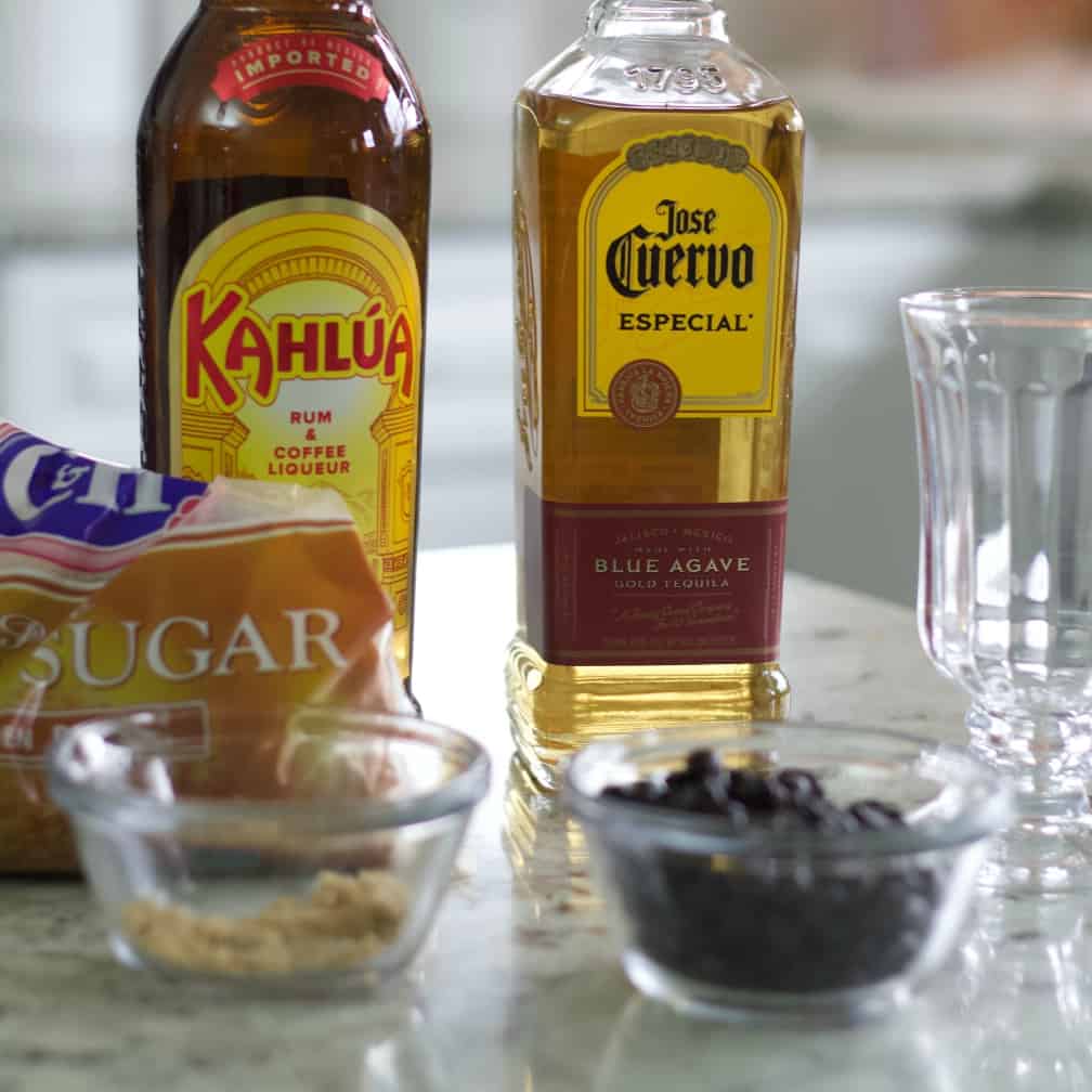 Ingredients for Mexican coffee