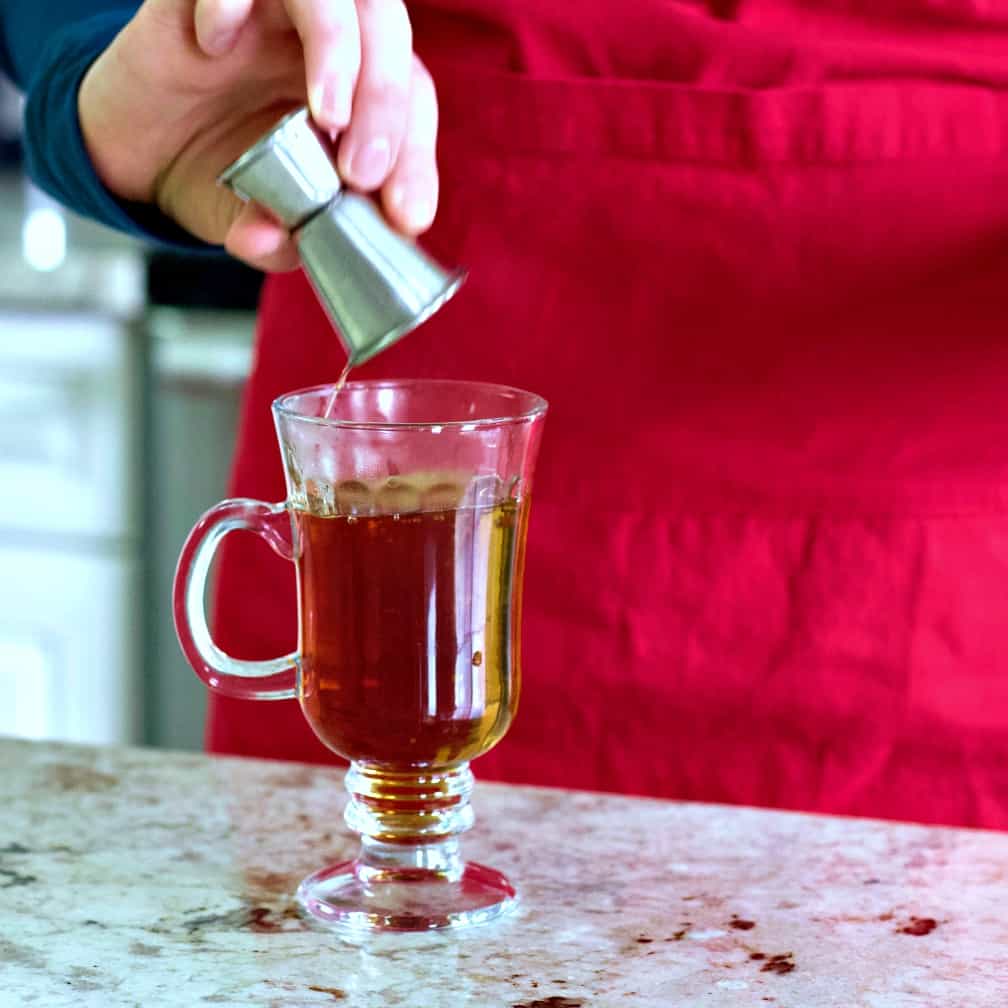 assembling a hot buttered rum