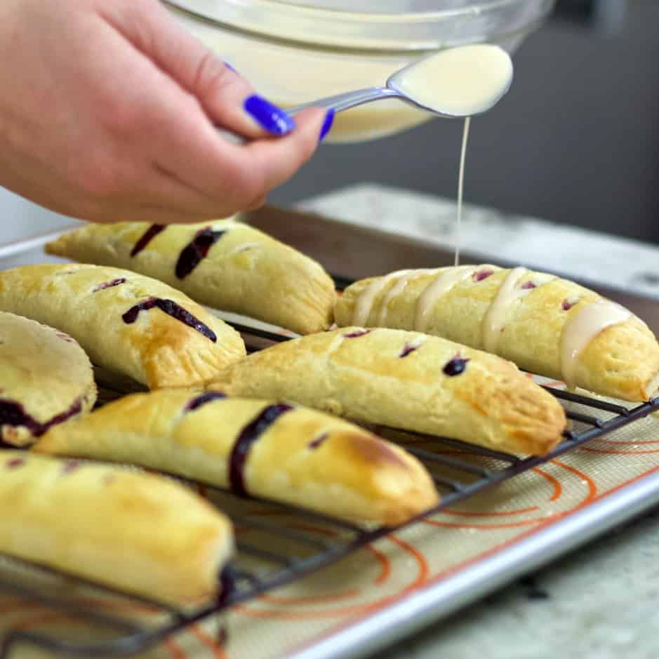 Glazing hand pies
