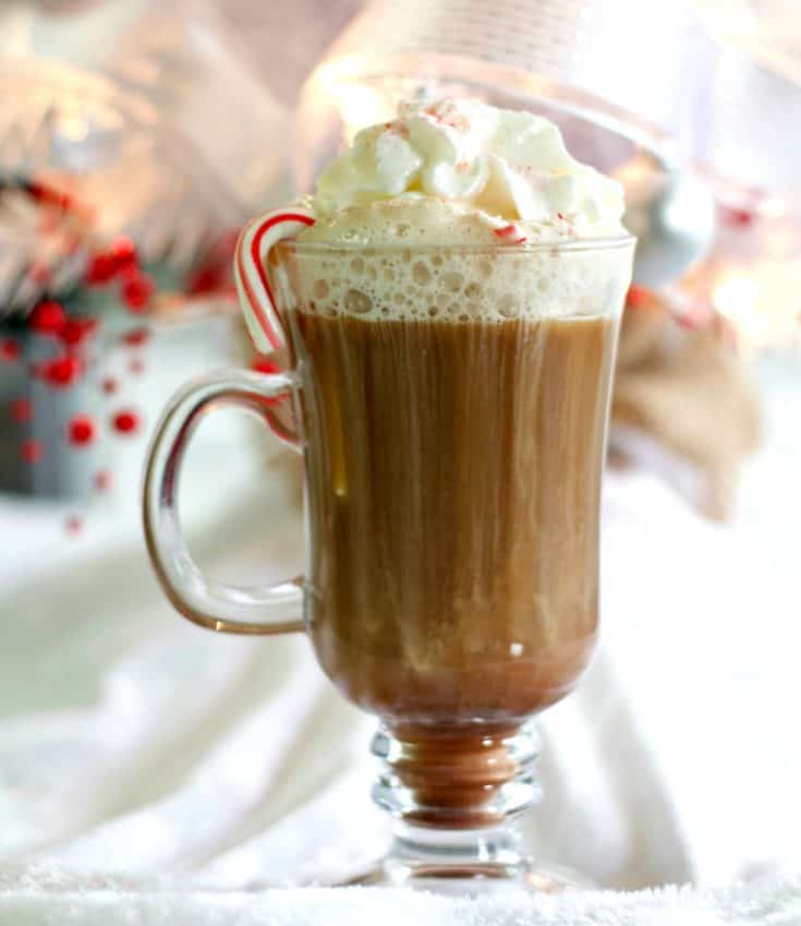 hot chocolate peppermint drink