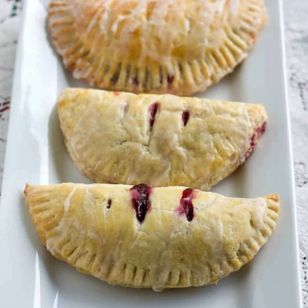 sourdough hand pies on a plate