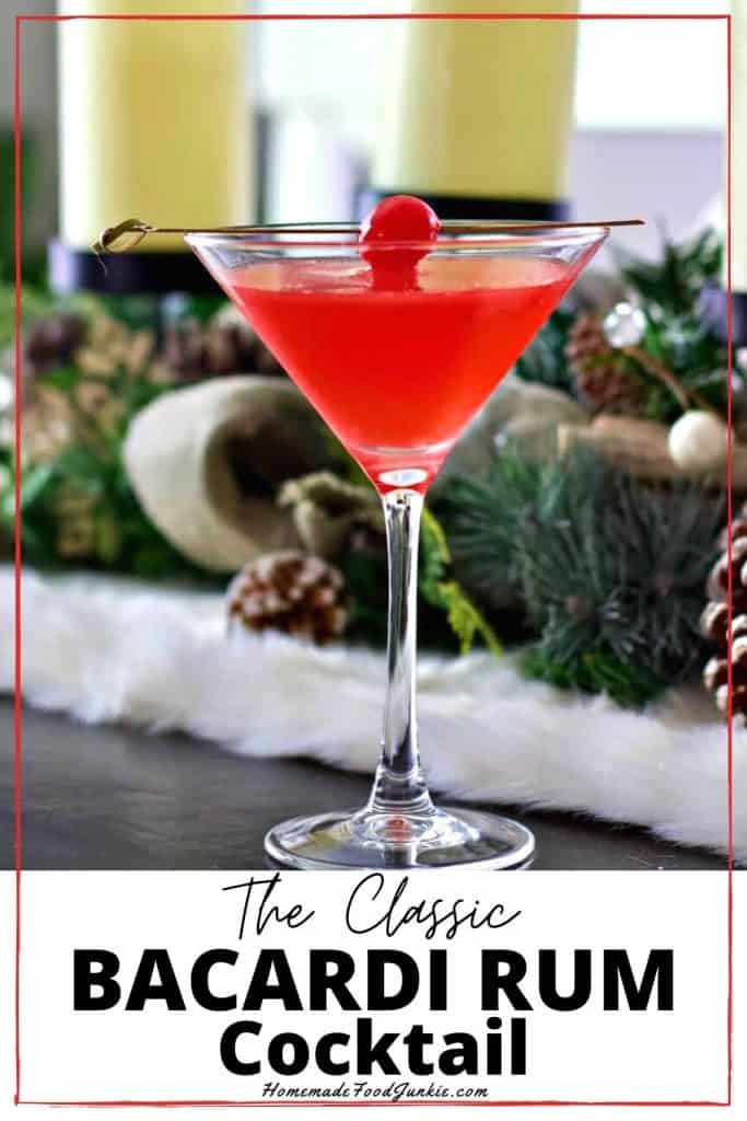 The classic Bacardi Rum cocktail-pin image