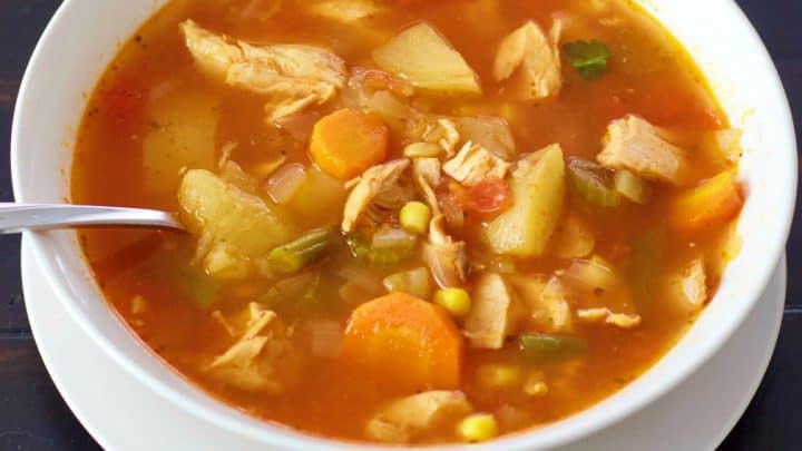 Rotisserie chicken soup