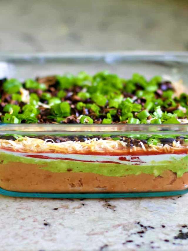 Party Dips Recipes: Easy Crowd-Pleasing Dips for Entertaining 7 seven layered dip.