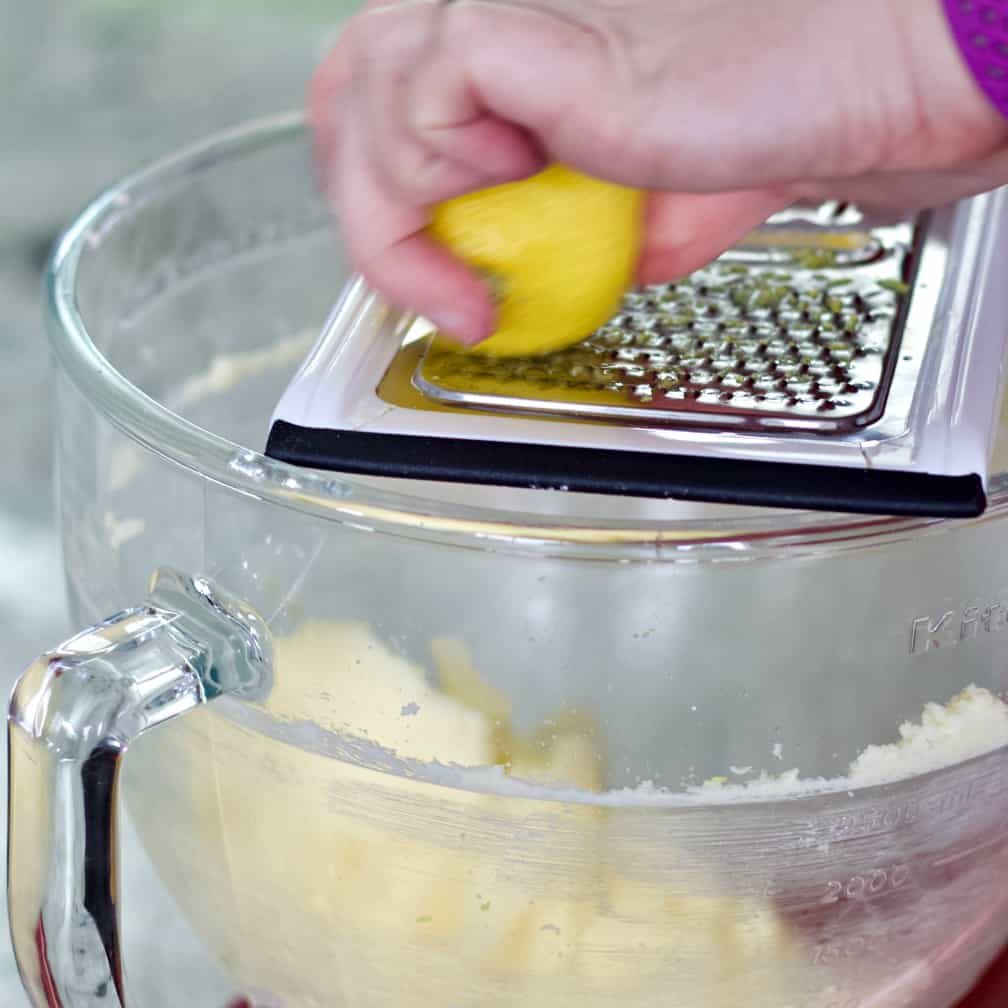 zesting a lemon