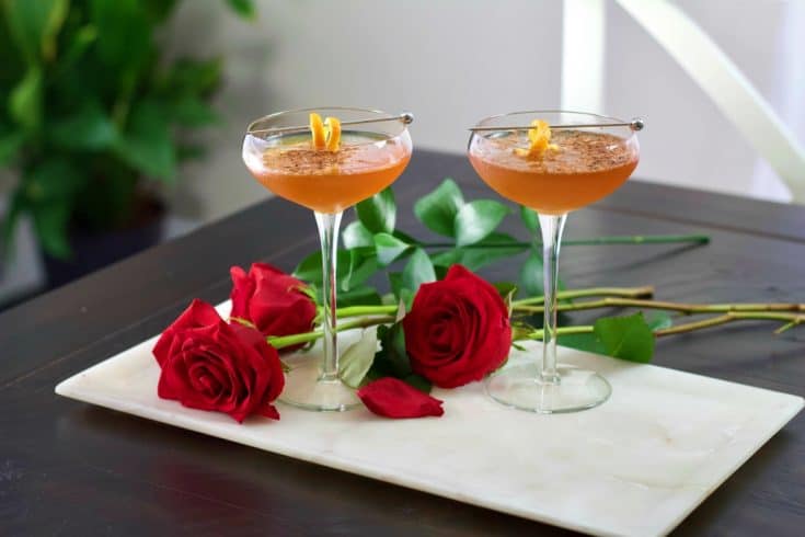 Chocolate margaritas on a tray