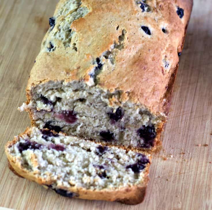 Sourdough banana blueberry bread