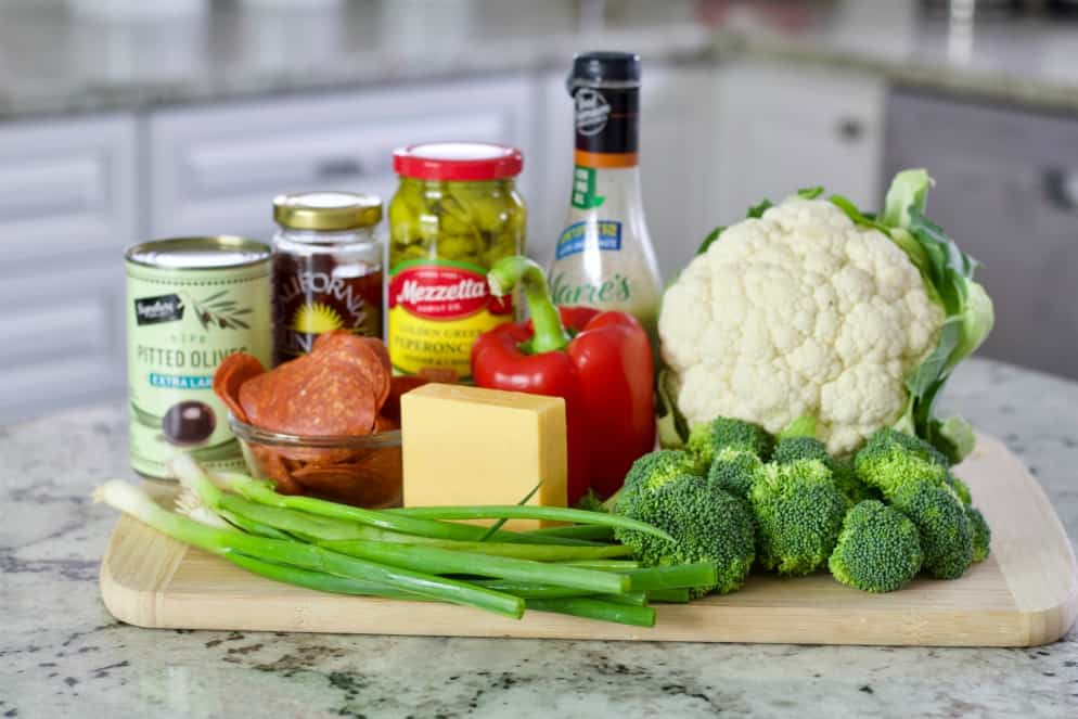 Ingredients for Italian chopped Salad