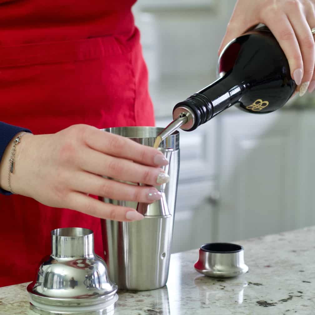 pour baileys-iced coffee