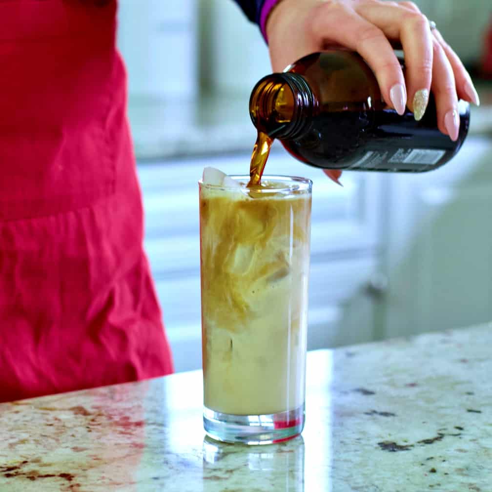 pouring cold brew