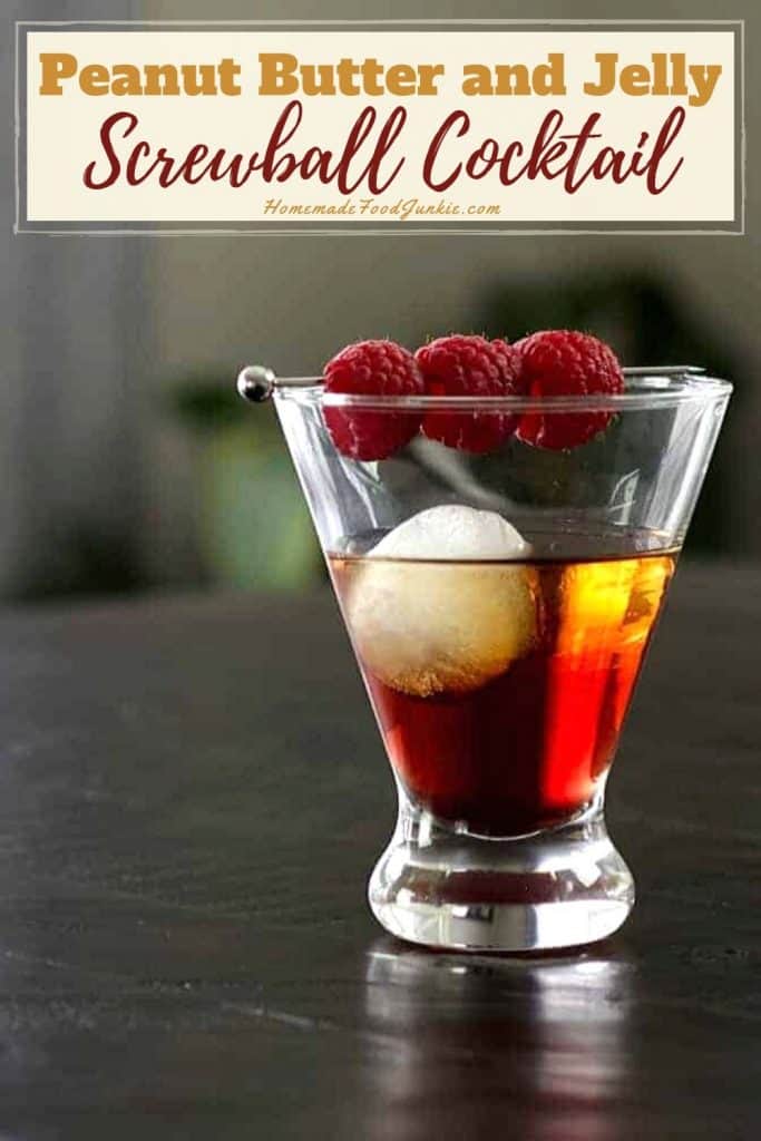 Peanut butter and jelly screwball cocktail-pin image