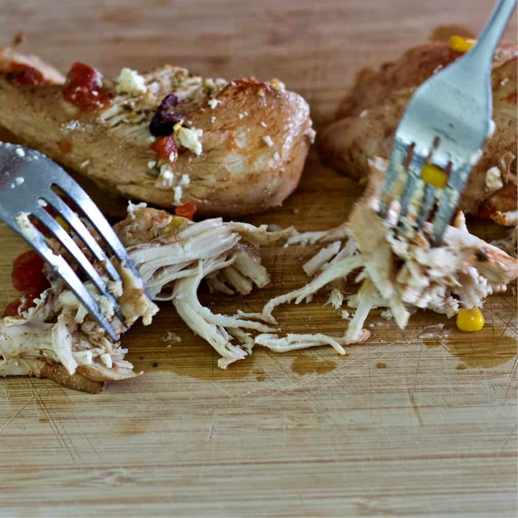 shredding chicken breasts for chicken chili