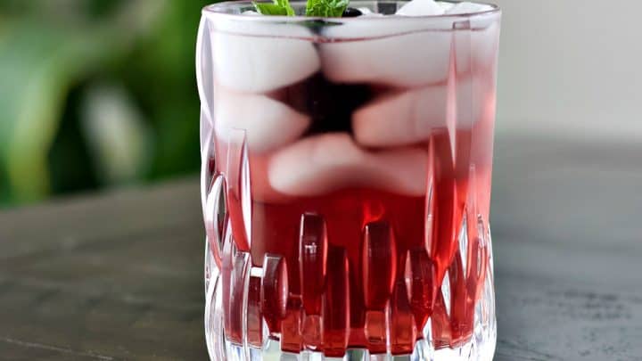 Chambord Drink garnished