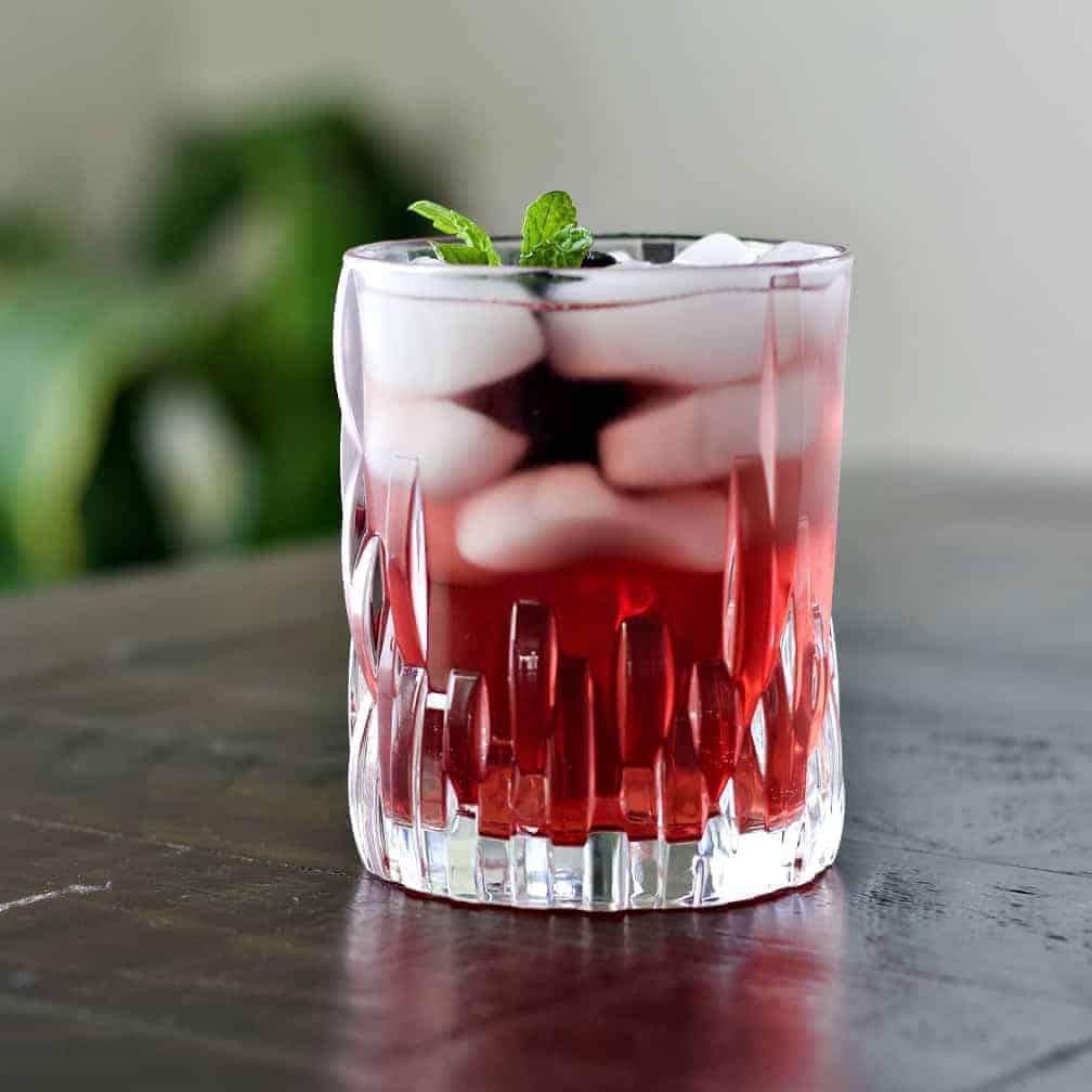 Chambord Drink garnished