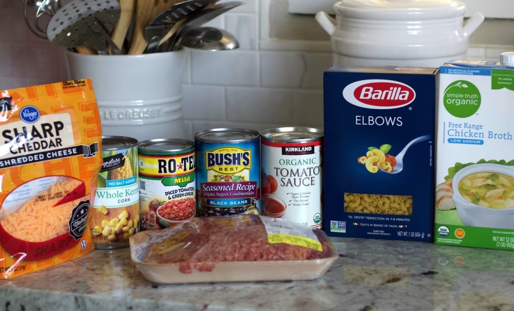 ingredients for chili mac