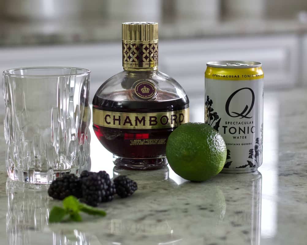 ingredients for Chambord Drink
