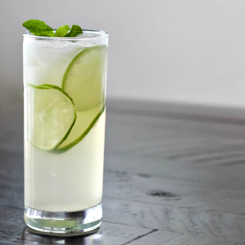 Mezcal cocktail with lime