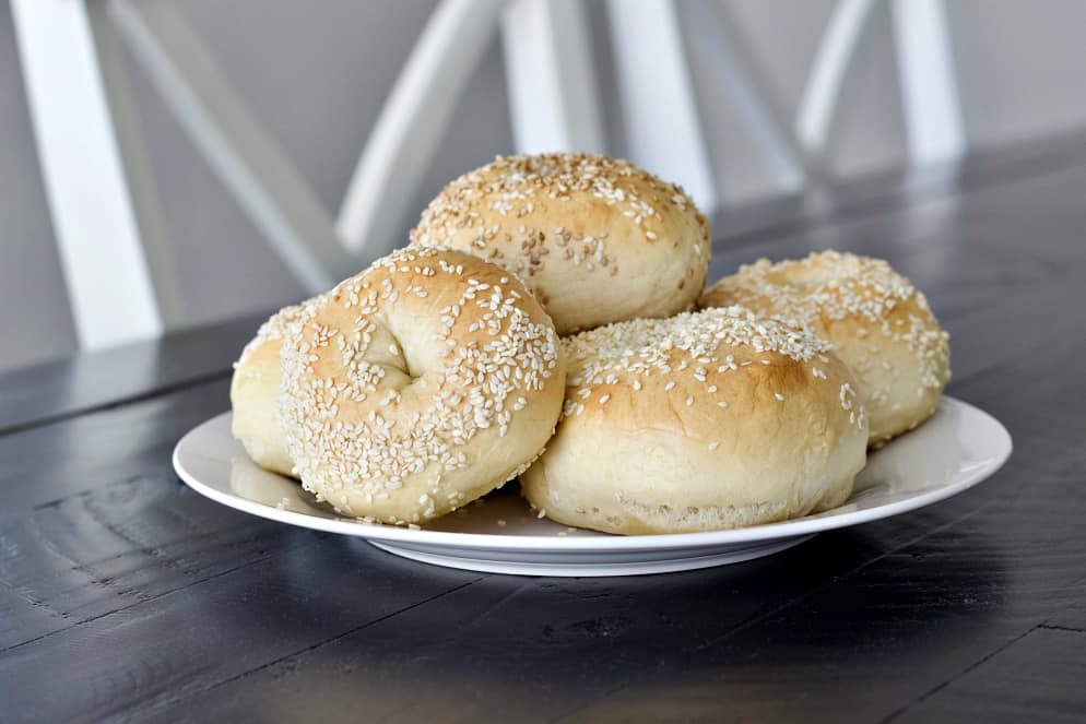 Sourdough bagels 1