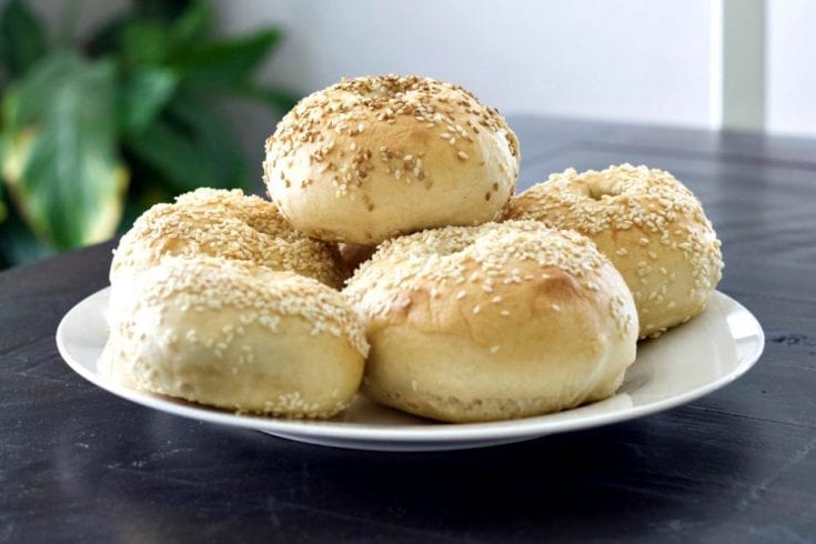 sesame sourdough bagels 2