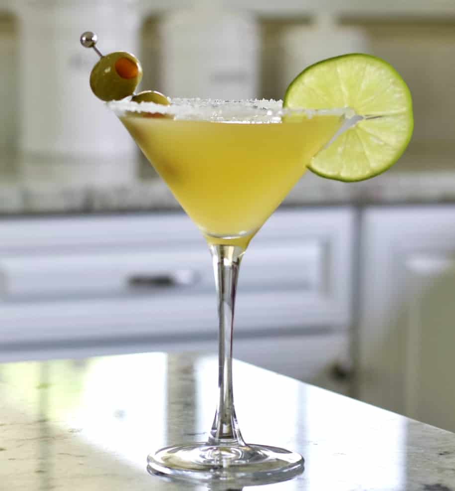 Garnished mexican martini
