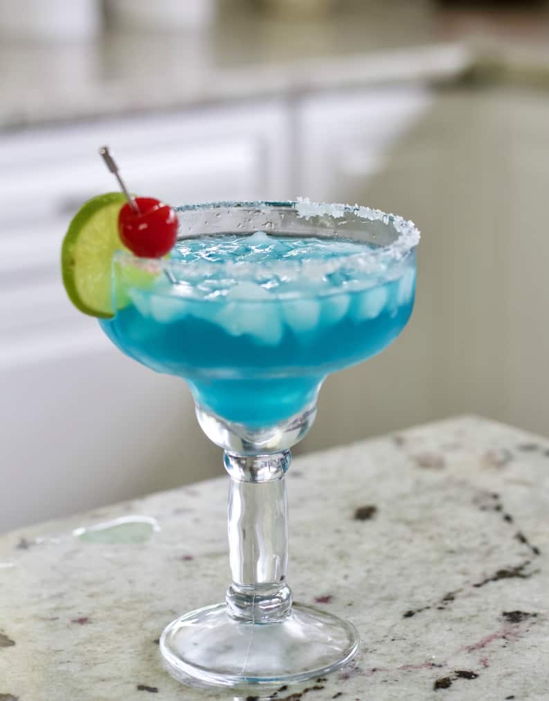 Blue Margarita with lime