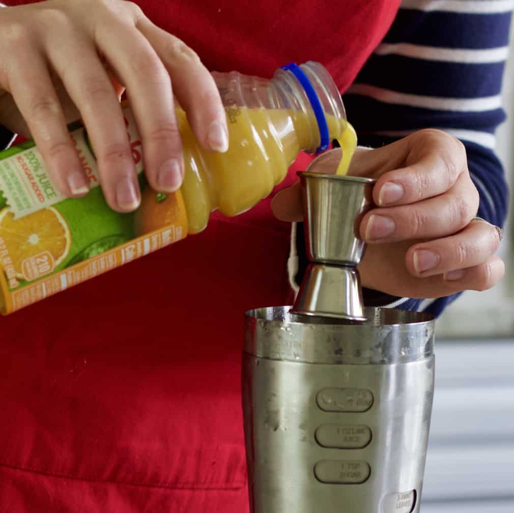 Add in orange juice