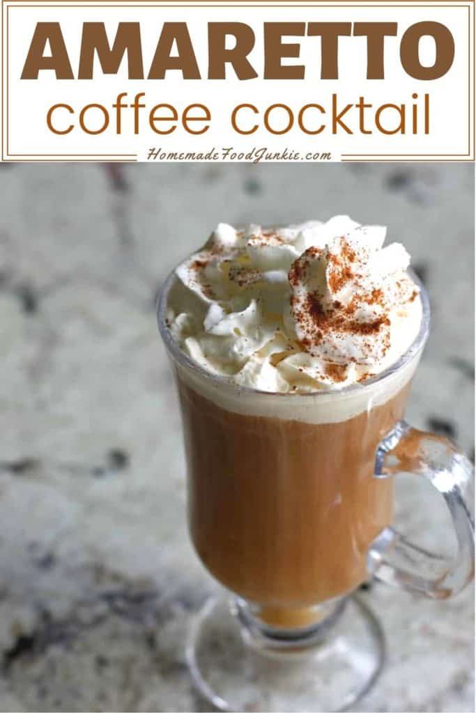 Amaretto coffee cocktail-pin image