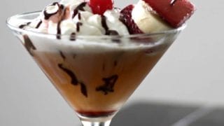 banana split dessert drink