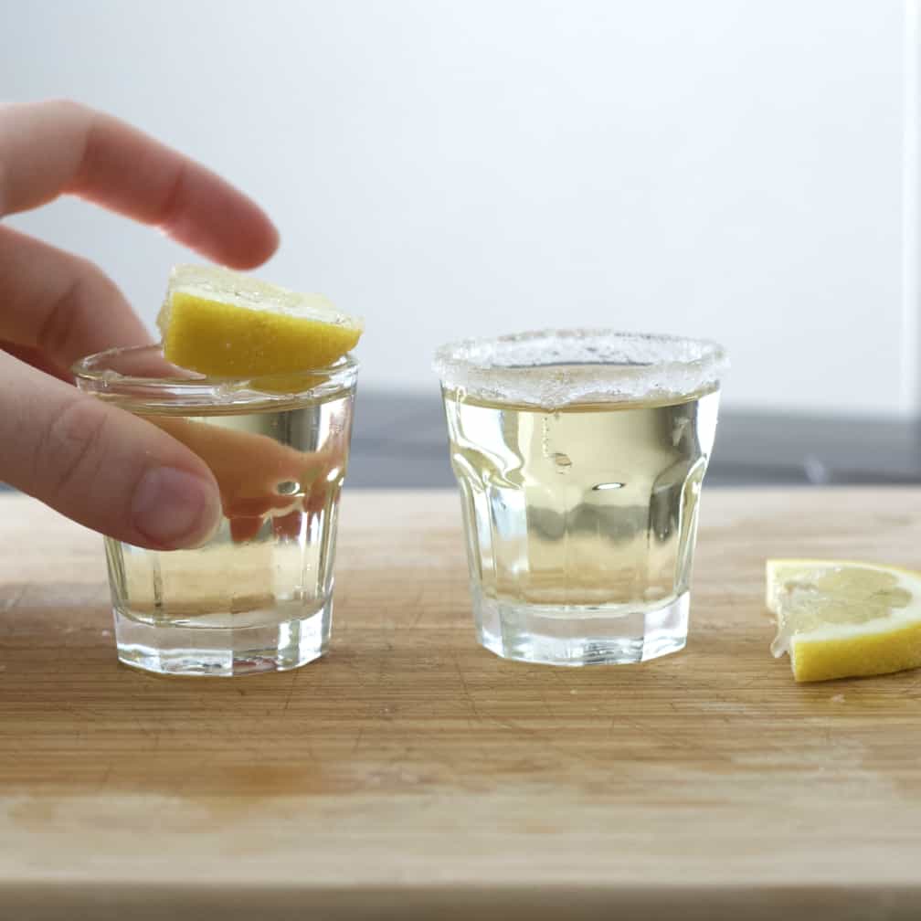 Birthday shot ready to serve.