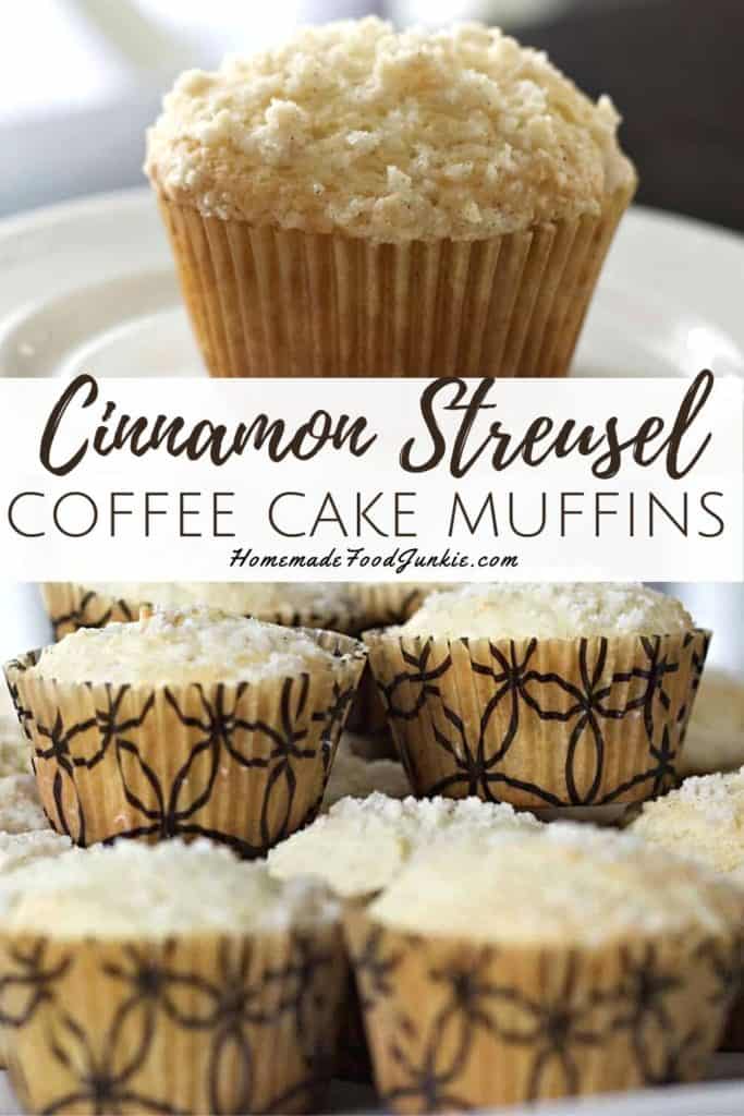 Cinnamon streusel coffee cake muffins-pin image