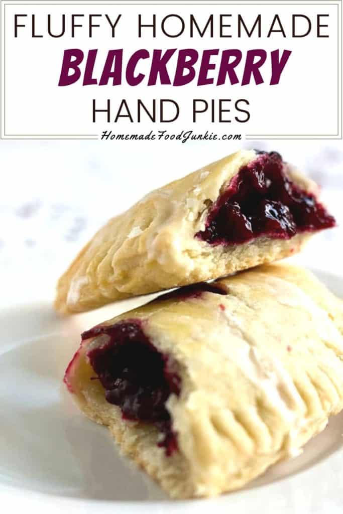 Fluffy homemade blackberry hand pies-pin image