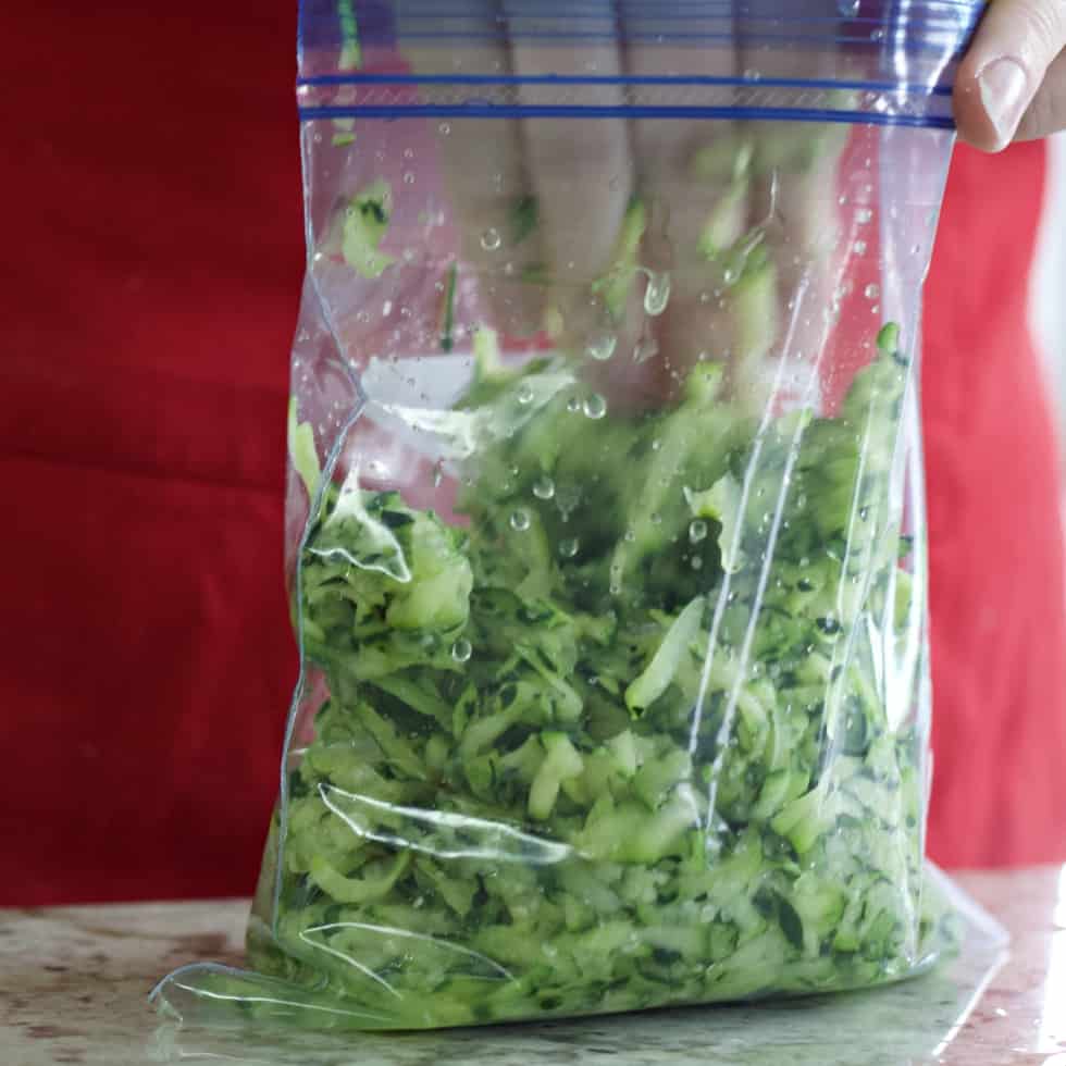 bagging zucchini