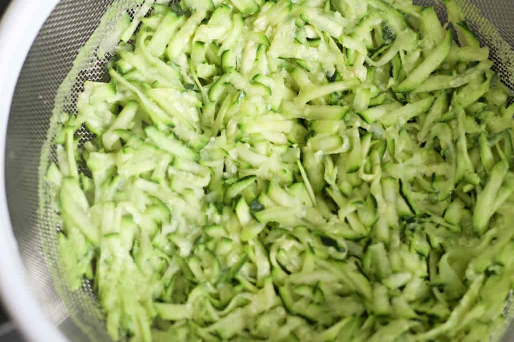 blanching zucchini