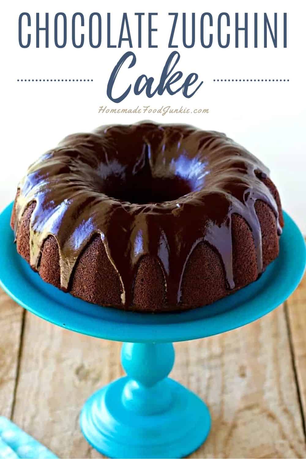 chocolate zucchini cake-pin image