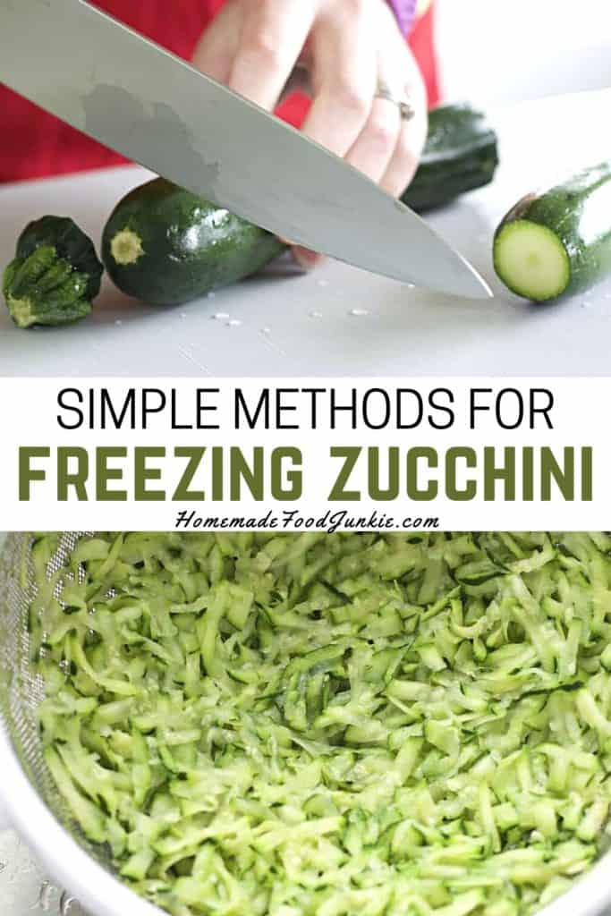 Simple methods for freezing zucchini-pin image