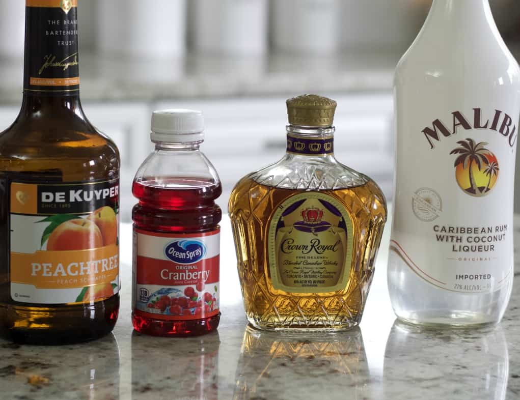 Ingredients for the Royal Flush Cocktail