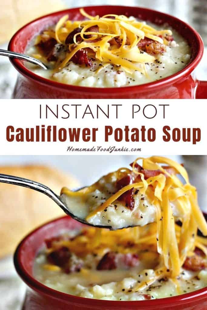 Instant Pot Lentil Soup Recipe 5 Instant pot cauliflower potato soup-pin image
