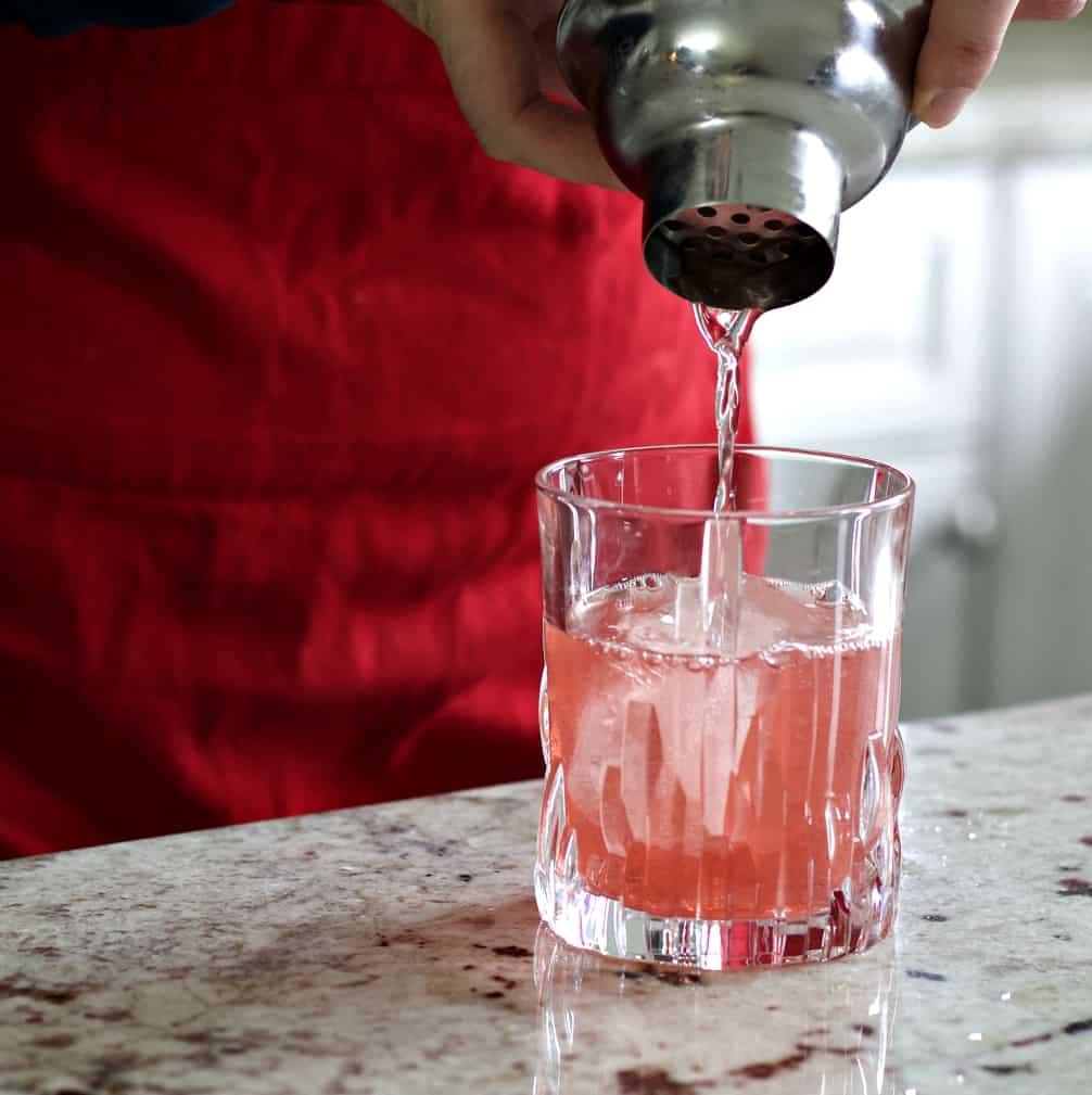 pouring the royal flush cocktail