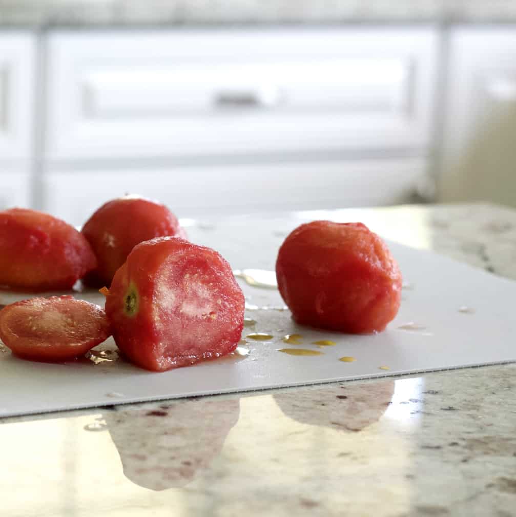 sliced frozen tomatoes