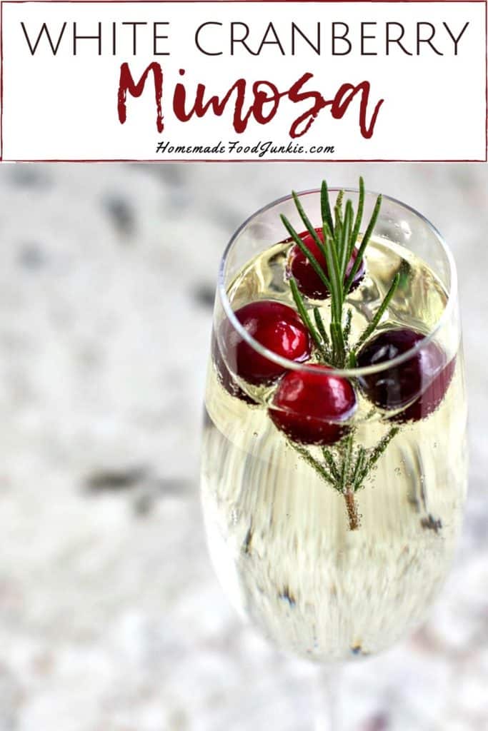 White cranberry mimosa-pin image