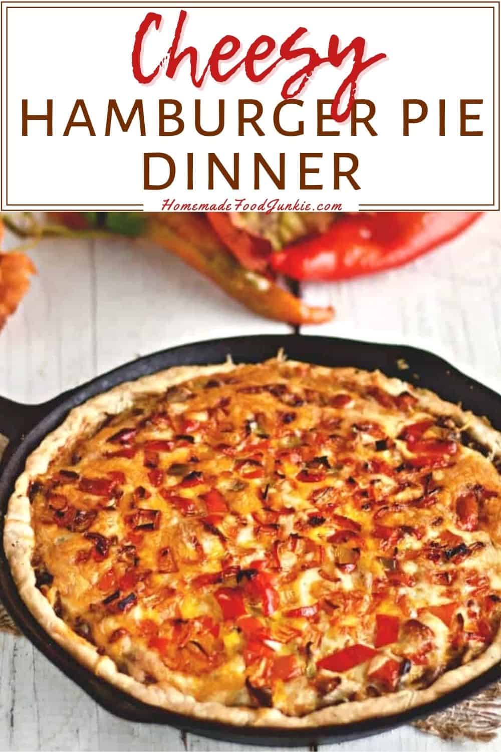 Cheesy hamburger pie dinner-pin image