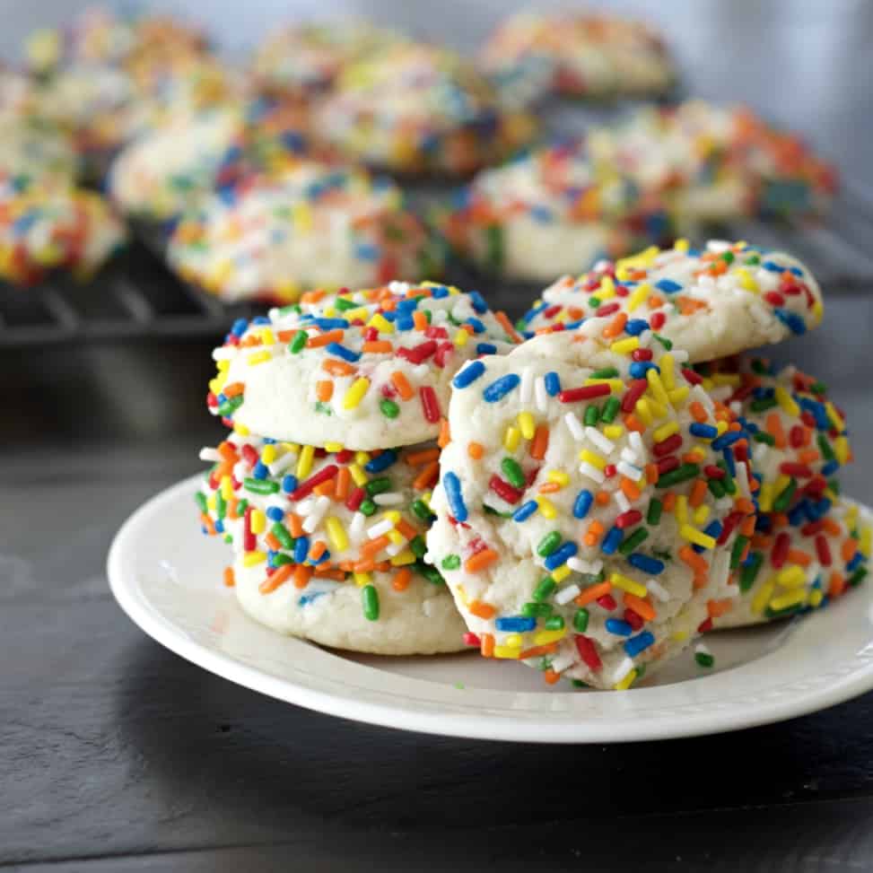 sprinkle cookies on a plate